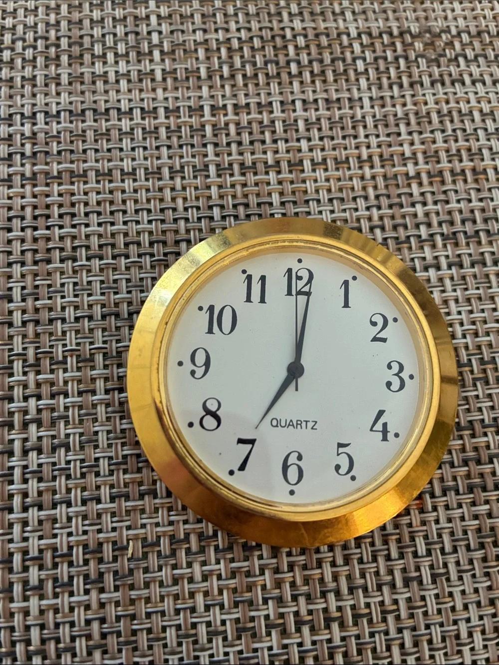 Gold Quartz Pocket Clock - Classic White Dial